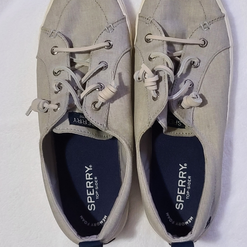 Sperry top sider women's shoes with fabric top